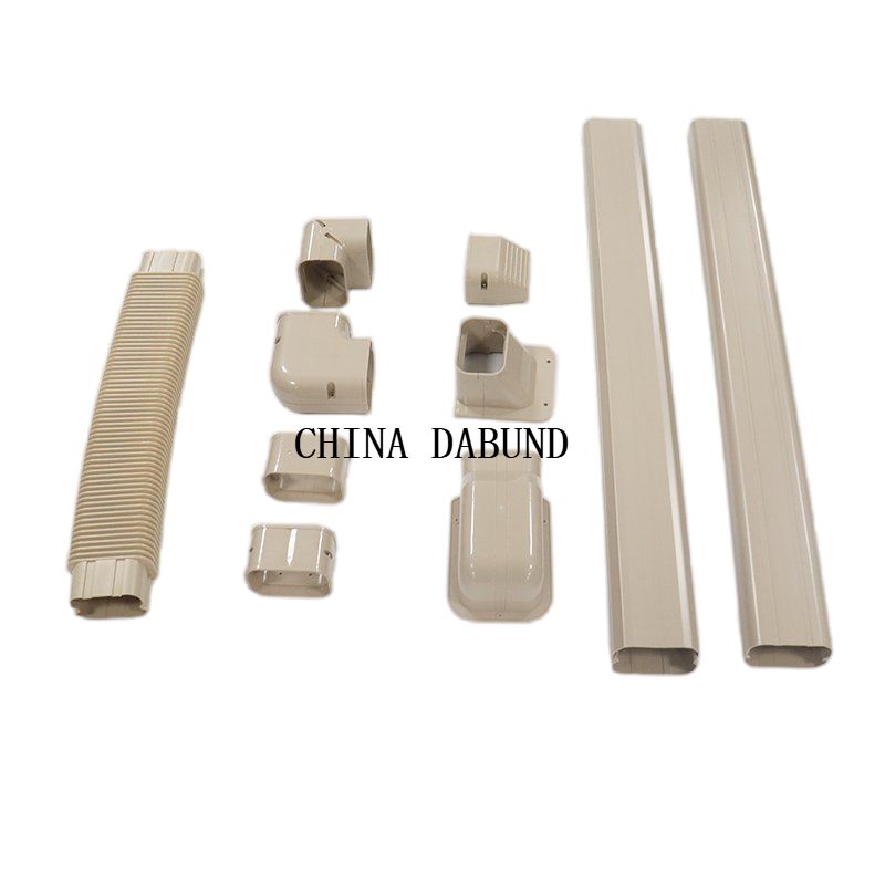 Anpassad beige PVC Line Set Cover Luftkonditioneringskanal Line Set Pipe Cover