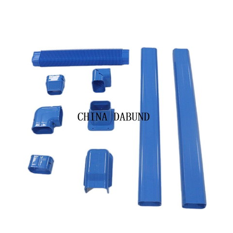 Blue PVC Line Set Cover Decorative Air Conditioner Cover