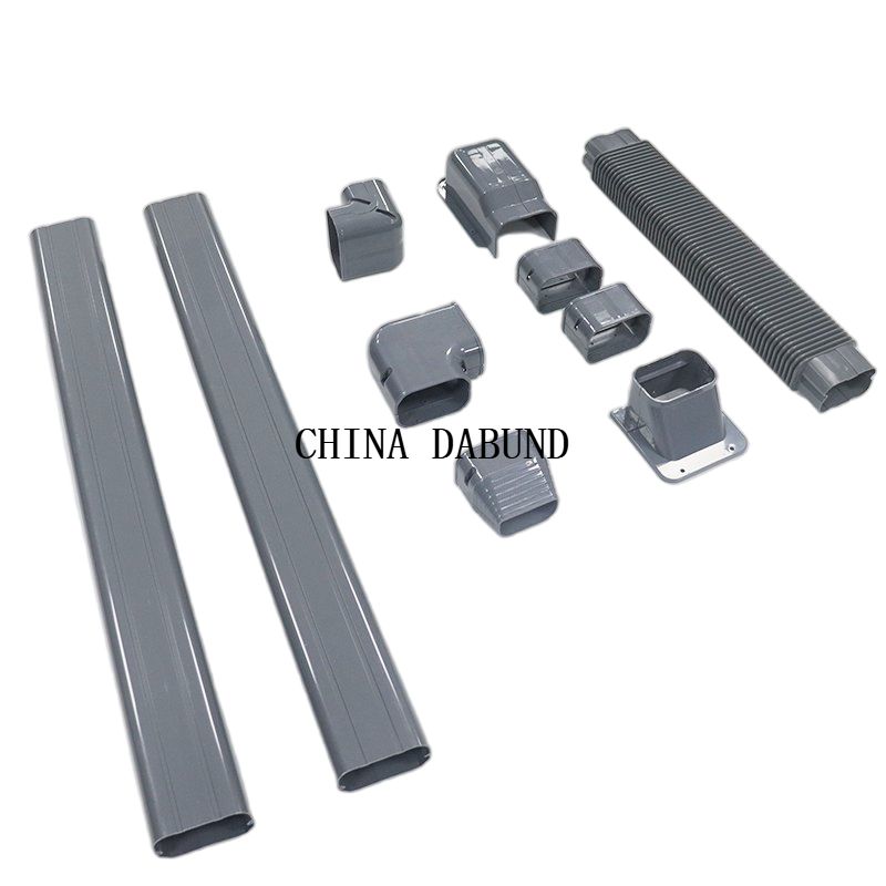 Grå luftkonditioneringskanaldesign PVC Line Set Cover Kit