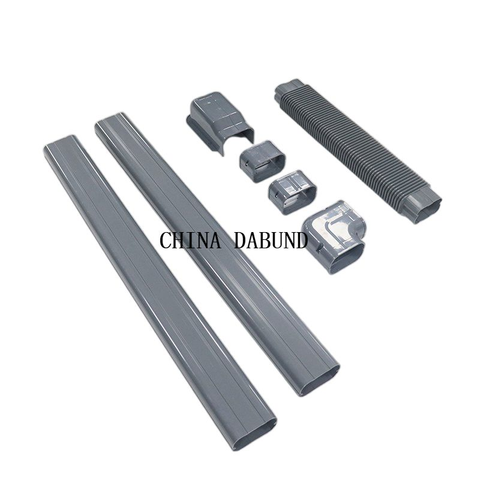 Grå luftkonditioneringskanaldesign PVC Line Set Cover Kit