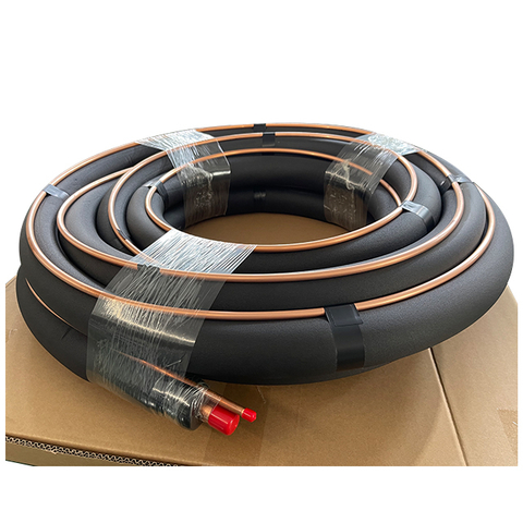 1/4" x 3/8" x 100 ft Mini Split Line Set – Insulated Copper Pipe for Long HVAC Installations