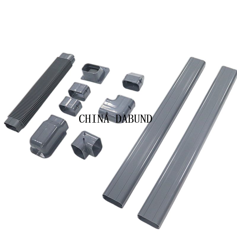 Grå luftkonditioneringskanaldesign PVC Line Set Cover Kit