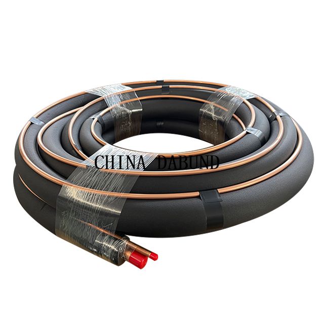 Conjunto de línea HVAC Tubo de cobre preislado preislado