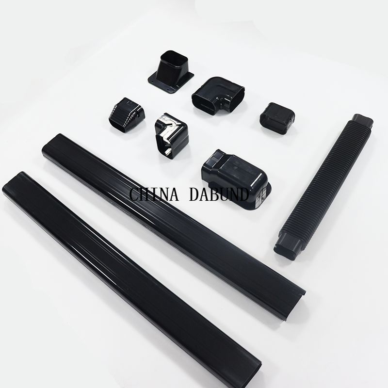 Črni PVC linija komplet pokrov klimatske naprave Set Set Sward kanala