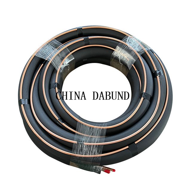 Conjunto de línea HVAC Tubo de cobre preislado preislado