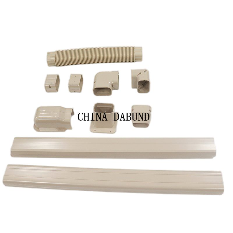 Anpassad beige PVC Line Set Cover Luftkonditioneringskanal Line Set Pipe Cover