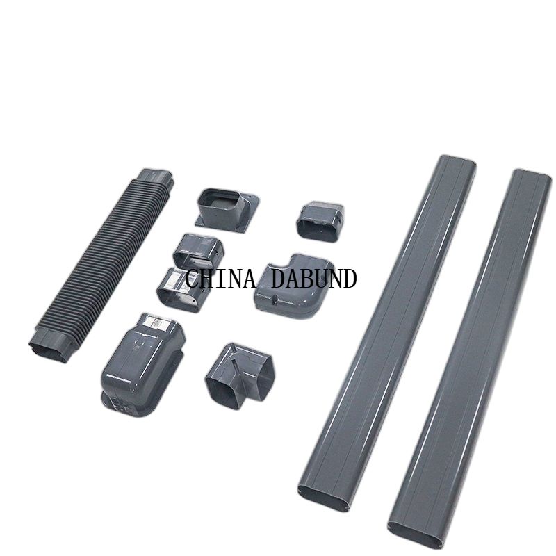 Grå luftkonditioneringskanaldesign PVC Line Set Cover Kit